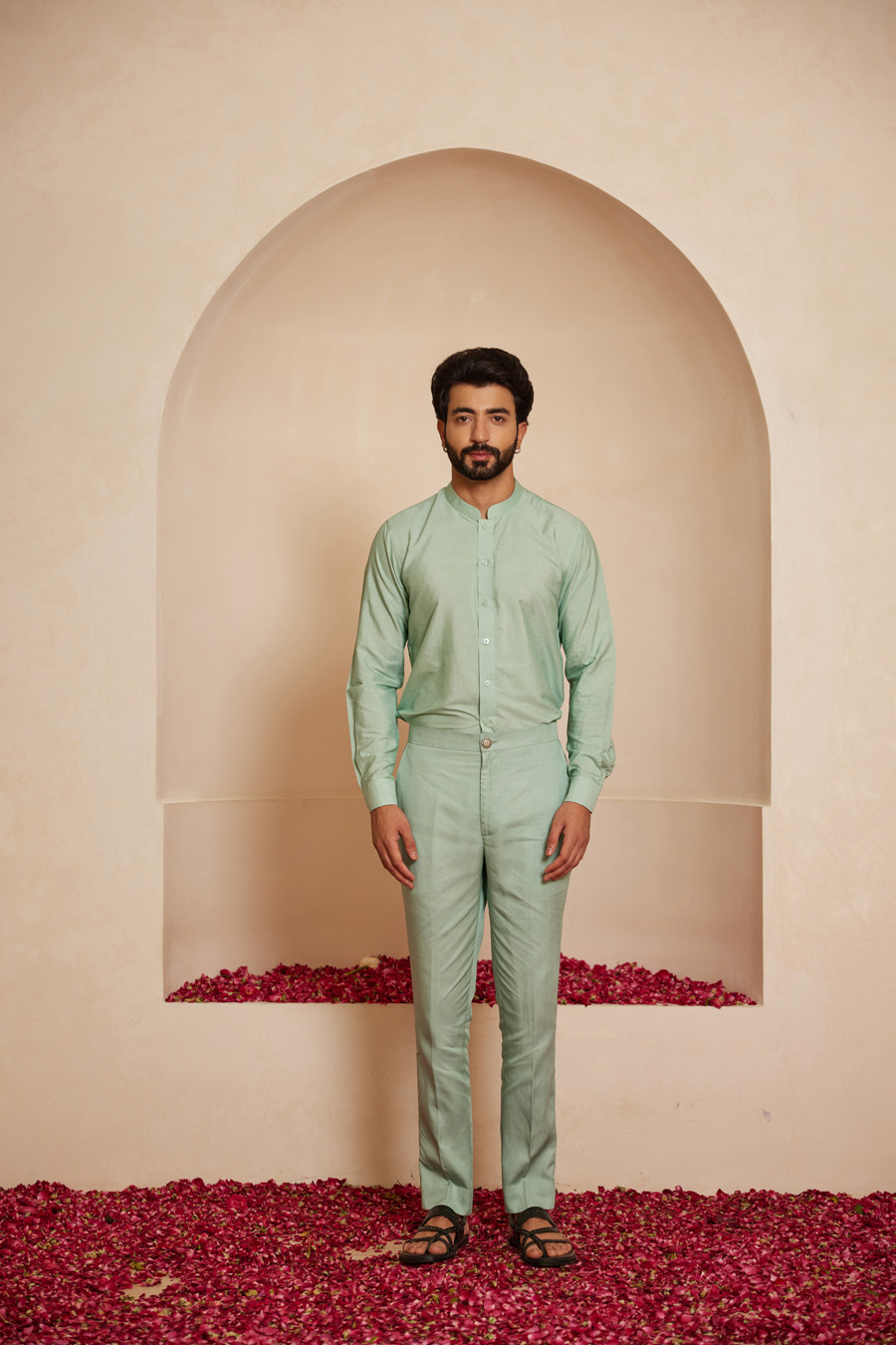 Yuvaan Cyan Short Kurta Set